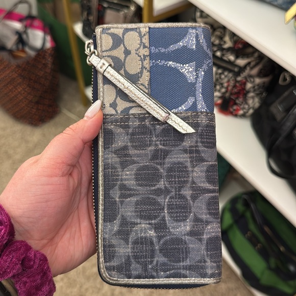 RARE Vintage Coach Poppy Denim Wallet - Picture 5 of 5